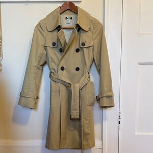 J. Crew (?) Double-Breasted Beige Trench Coat